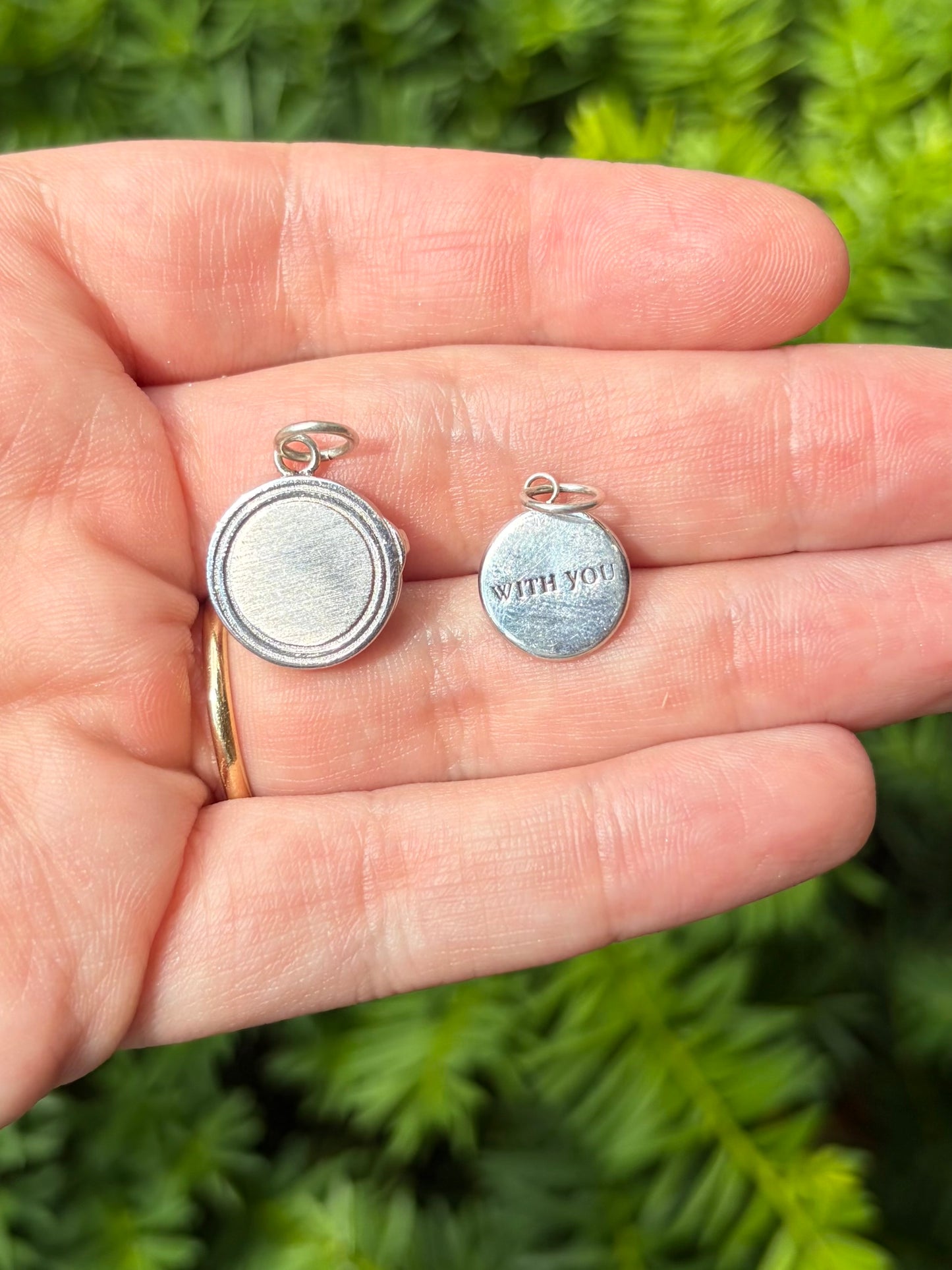 Round Locket and Matching Charm Set