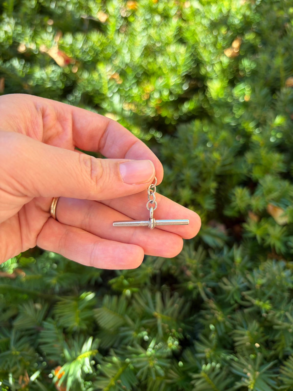 Vintage 1.4” Sterling Silver Tbar