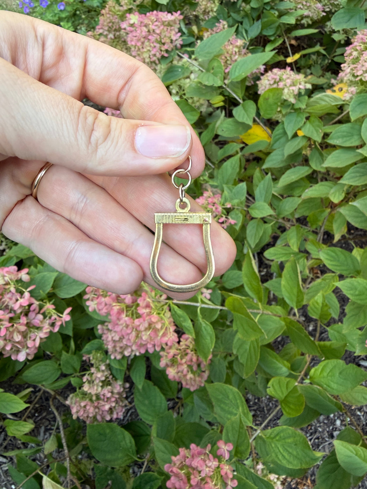 Vintage Brass Charm Holder