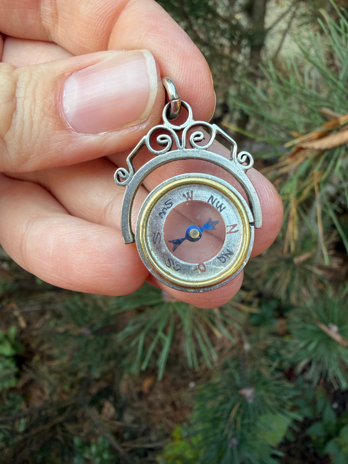 Vintage Compass Fob