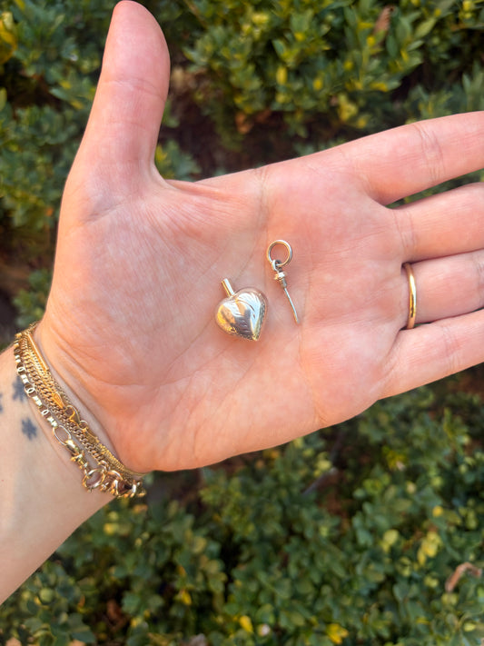 Vintage Heart Perfume Charm