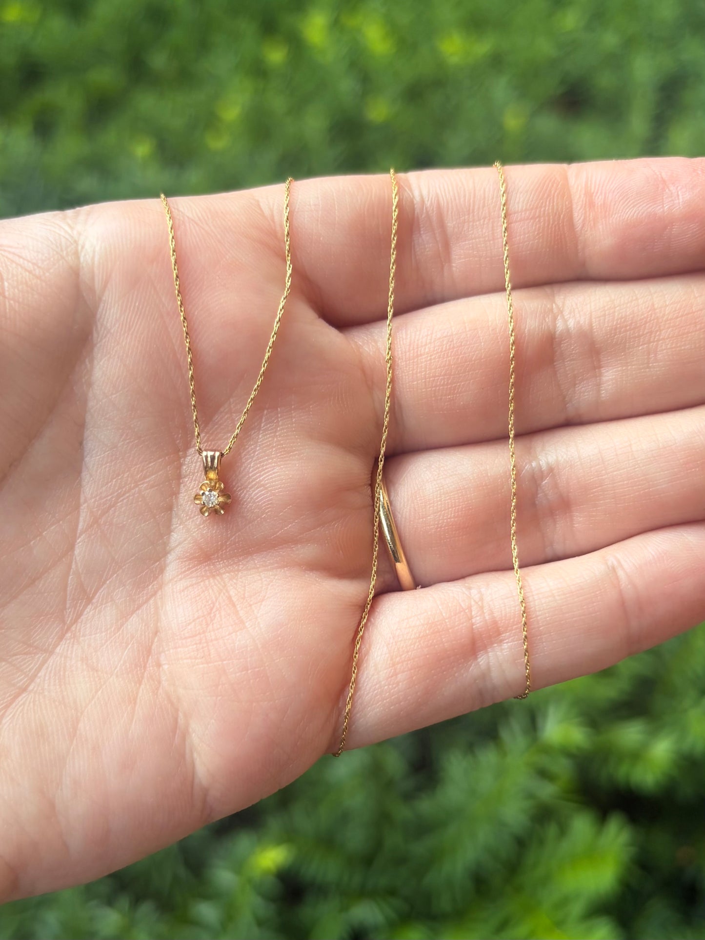 Delicate Buttercup Diamond Necklace