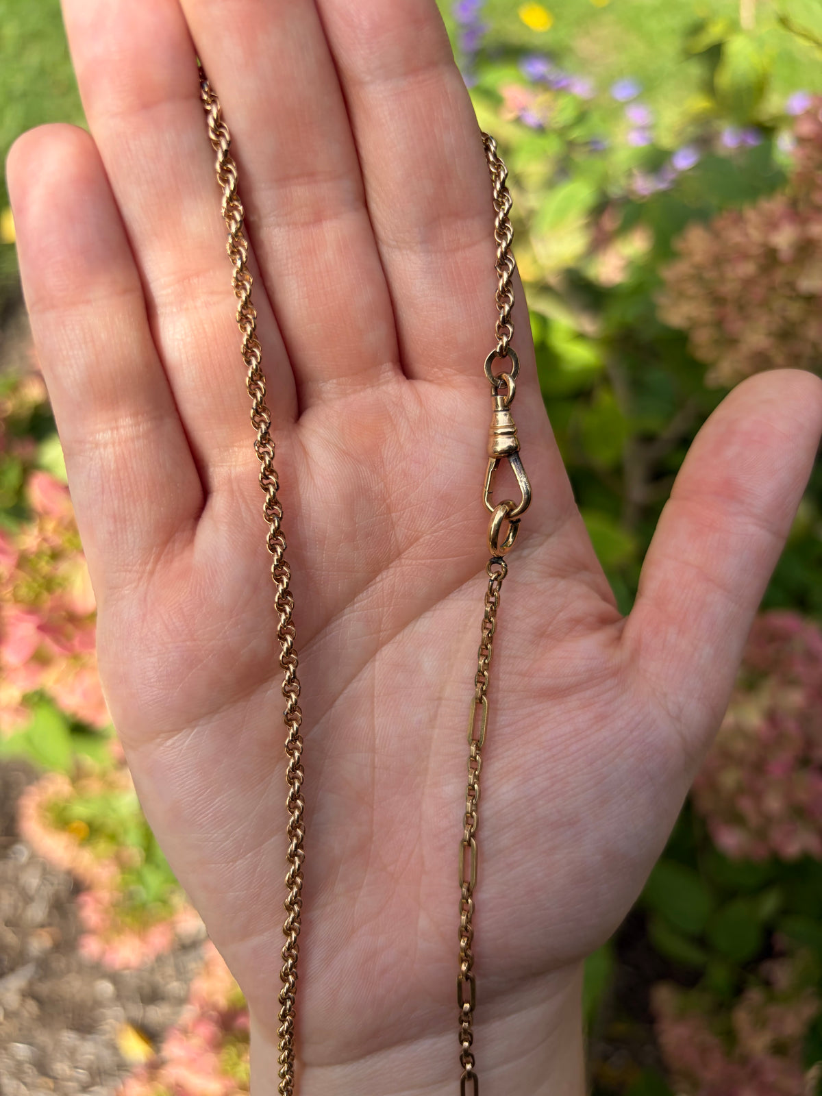 Vintage Gold Fill Figaro + Rope “Franken-chain”