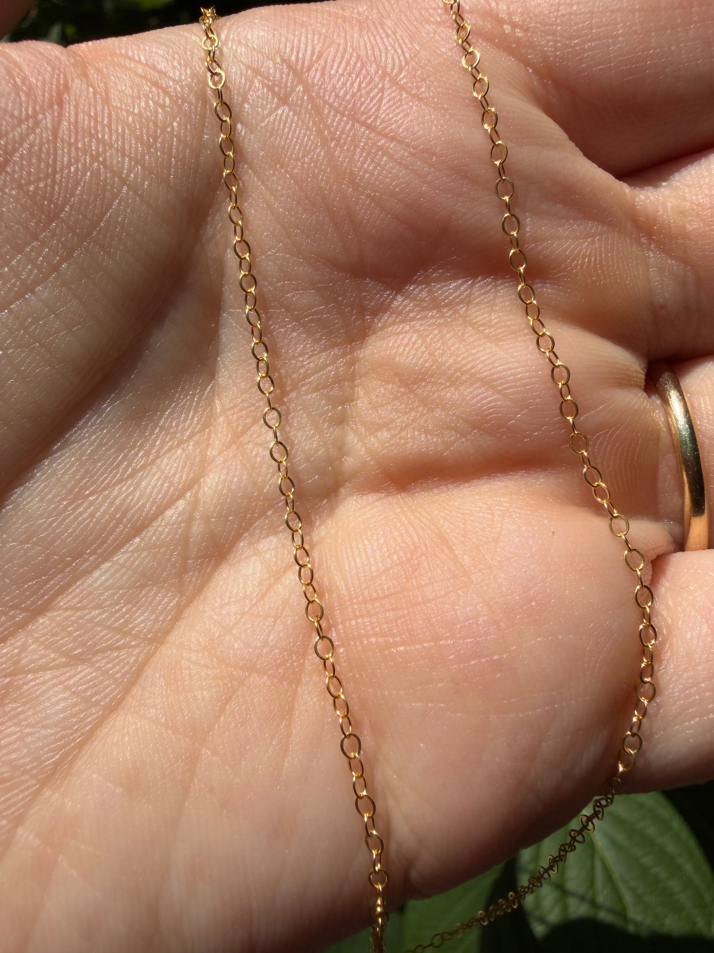 14k Circle Rolo Chain