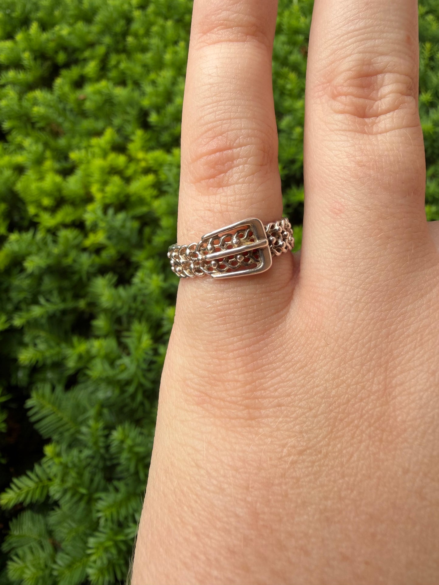 Sterling Silver Buckle Ring