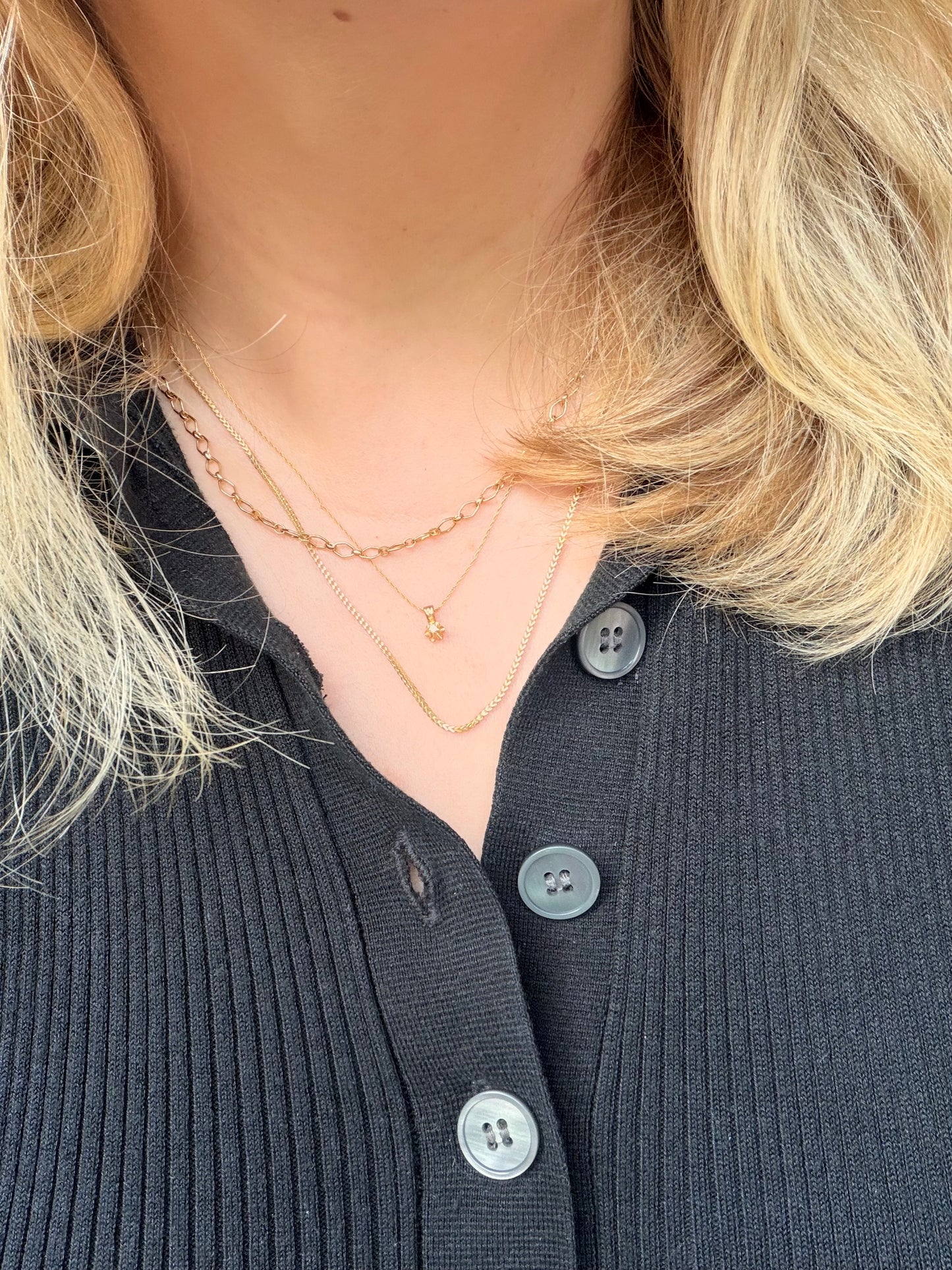 Delicate Buttercup Diamond Necklace