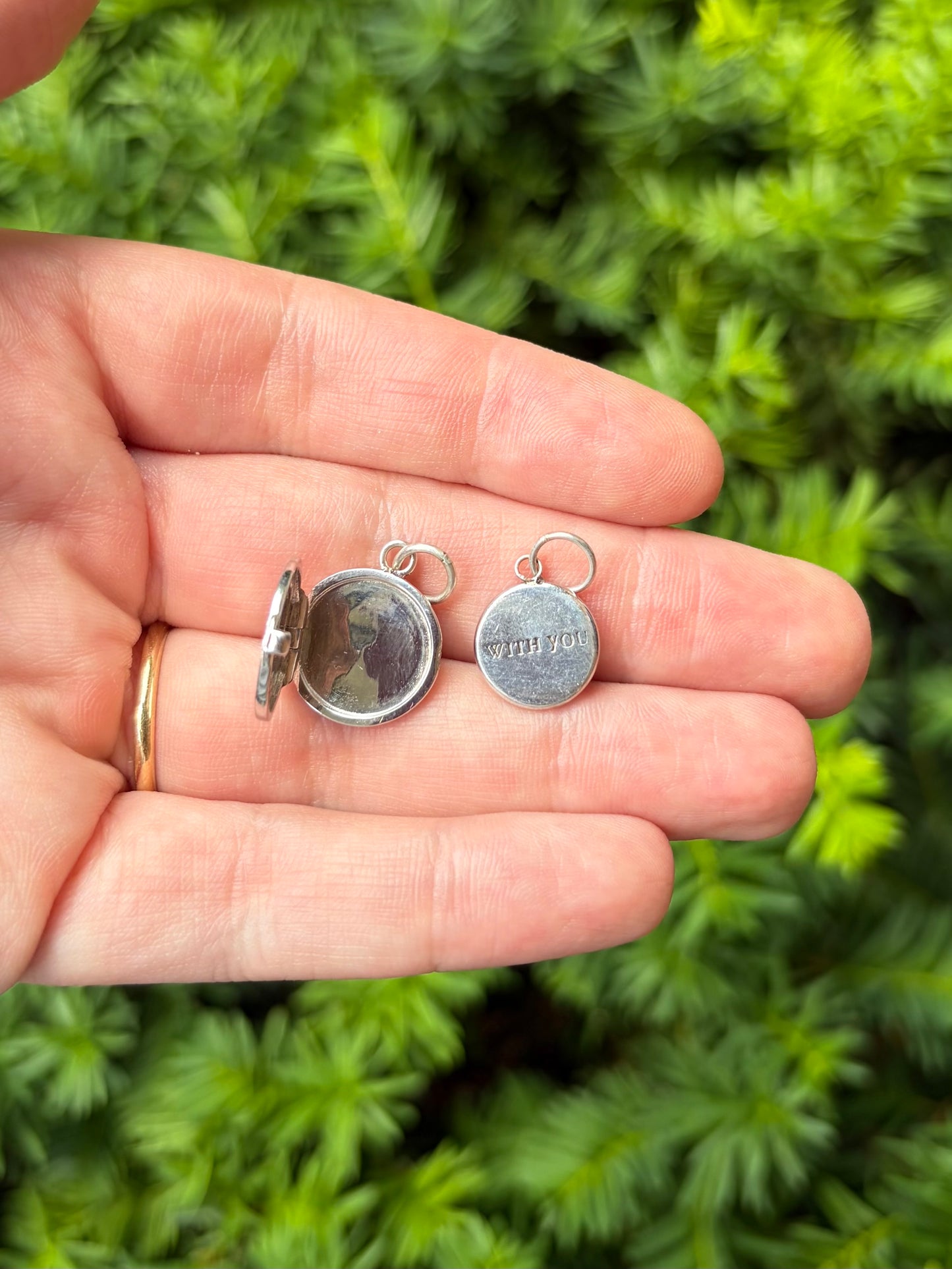 Round Locket and Matching Charm Set