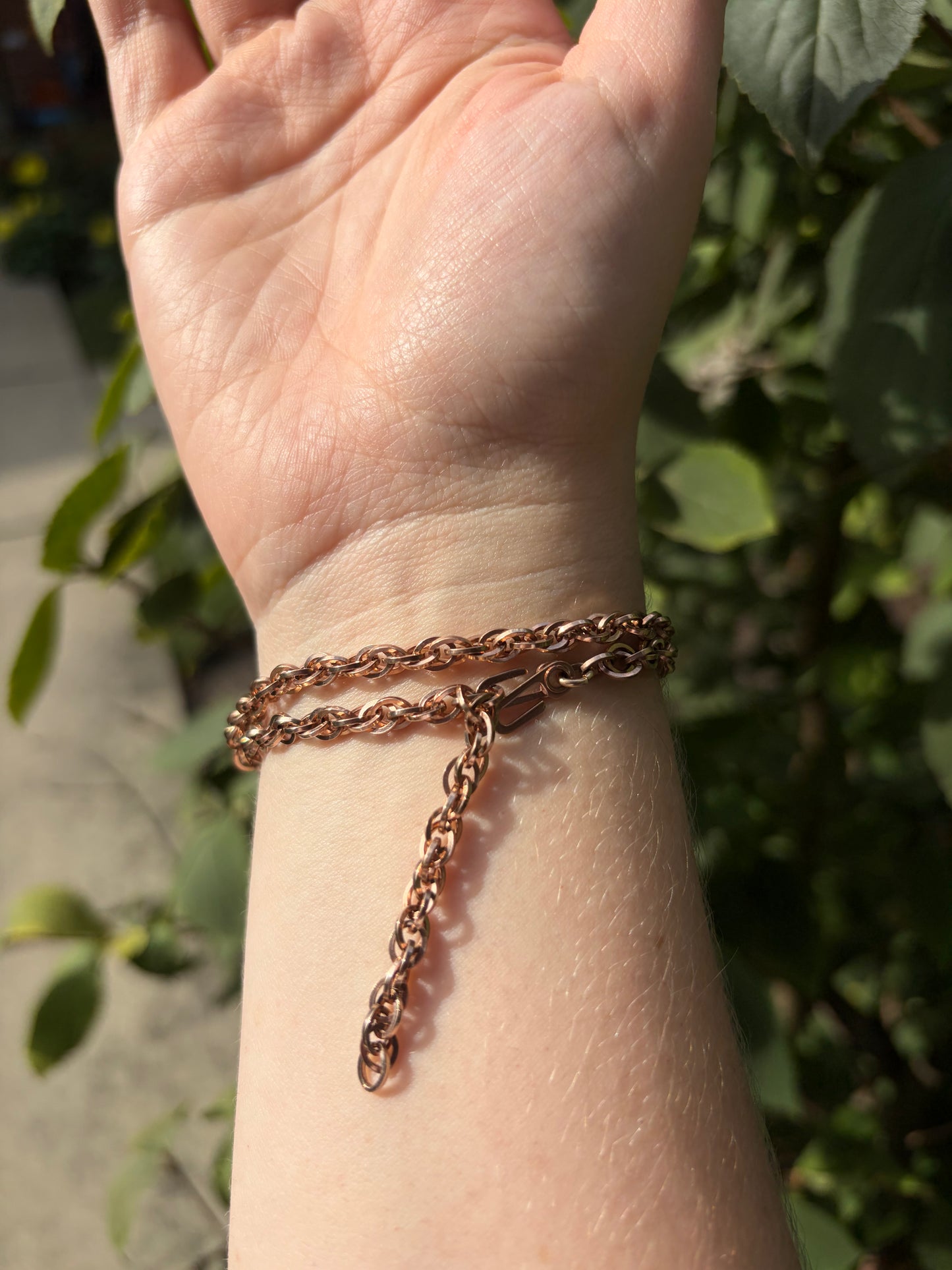 Vintage Rose Gold Filled Rope Chain