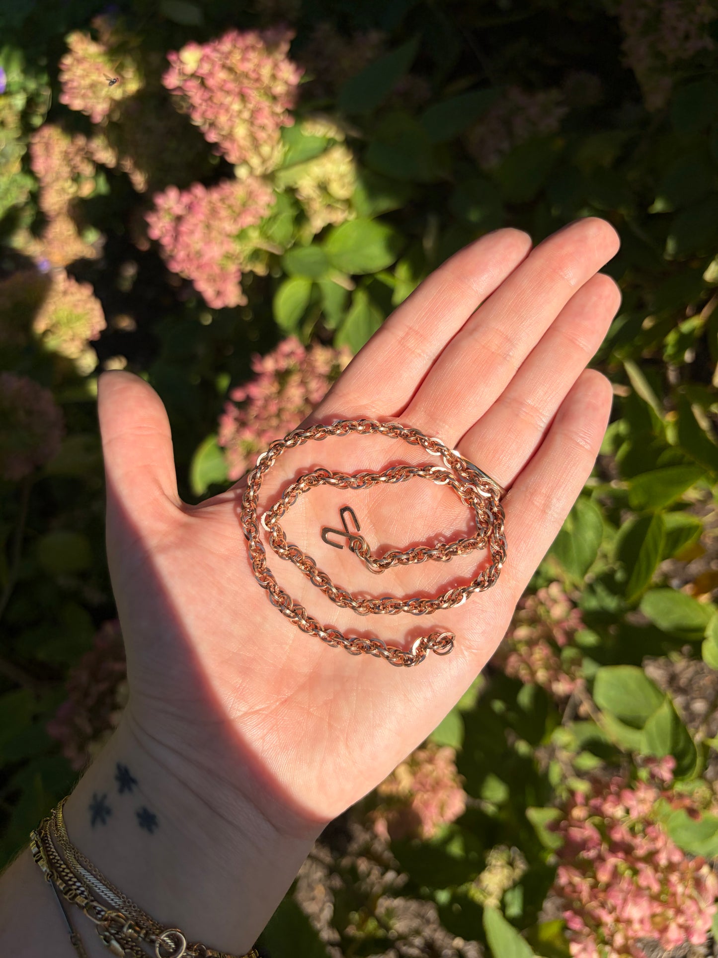 Vintage Rose Gold Filled Rope Chain