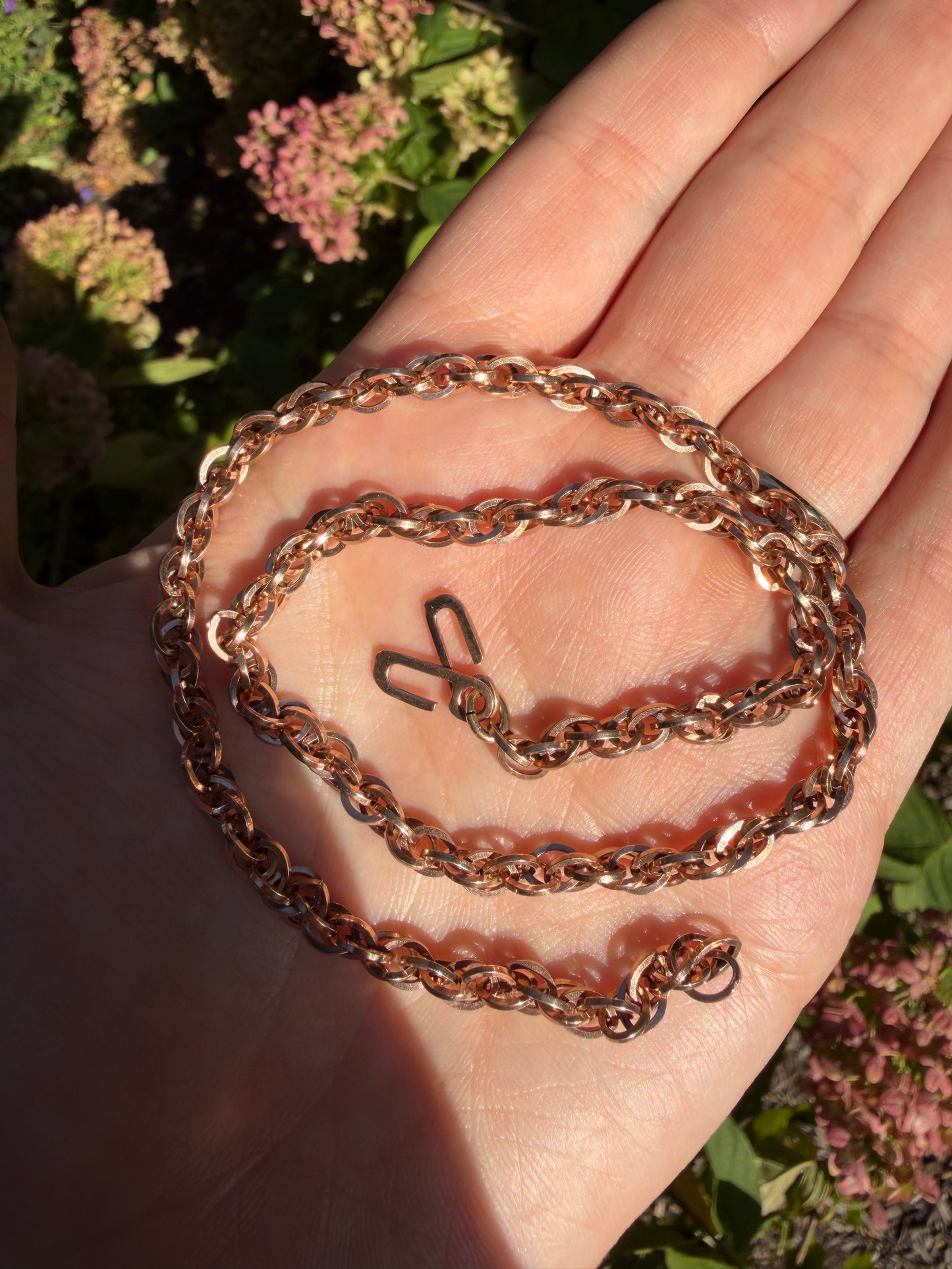 Vintage Rose Gold Filled Rope Chain
