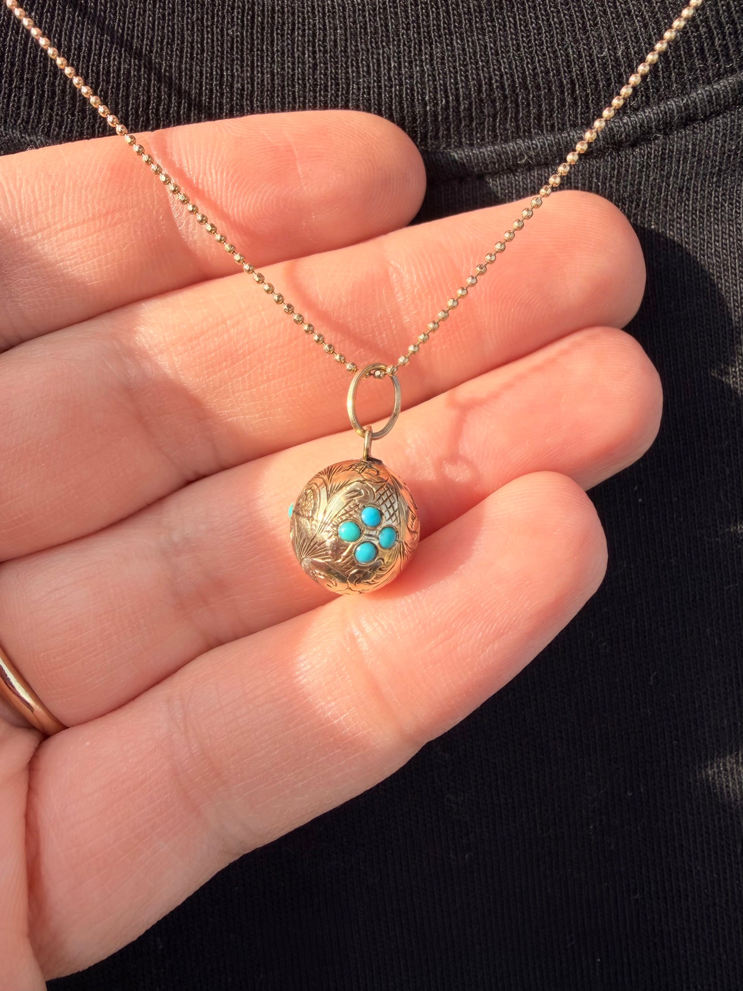 Gold and Turquoise Stickpin Conversion