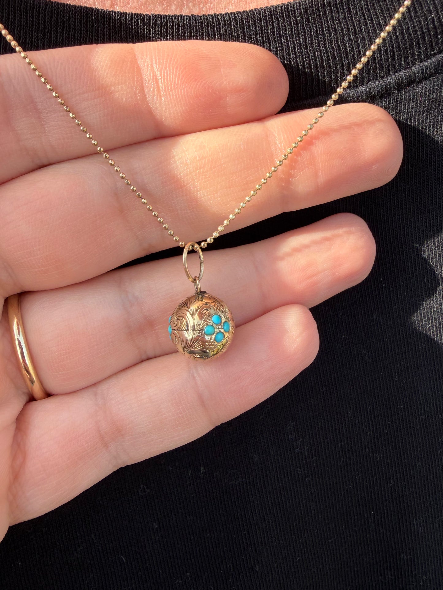 Gold and Turquoise Stickpin Conversion
