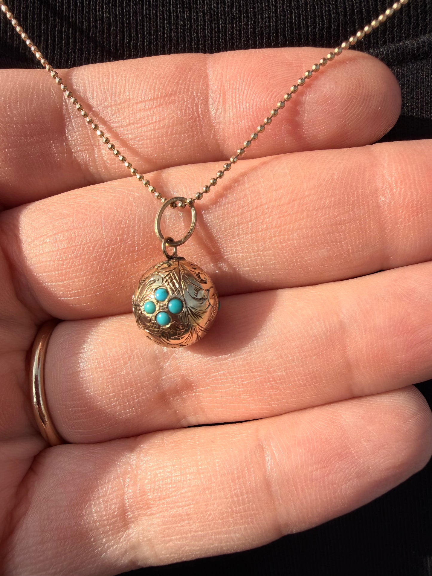 Gold and Turquoise Stickpin Conversion