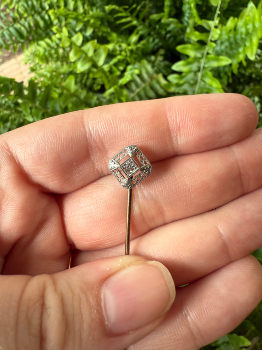 14k White Gold Stickpin