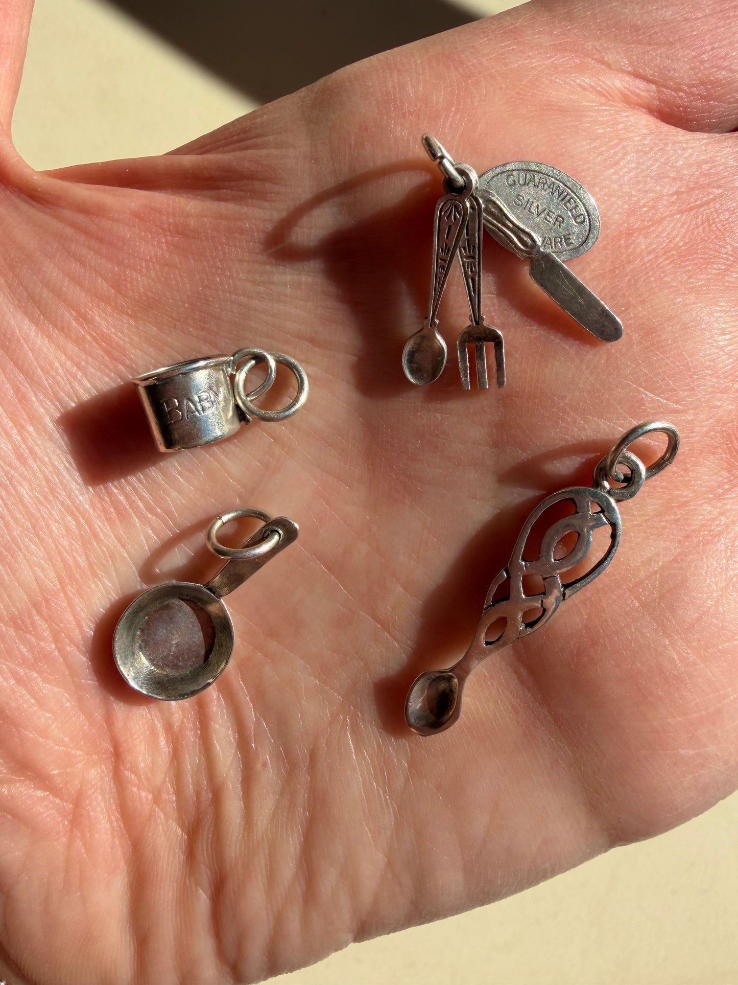 Sterling Silver Tableware Charms
