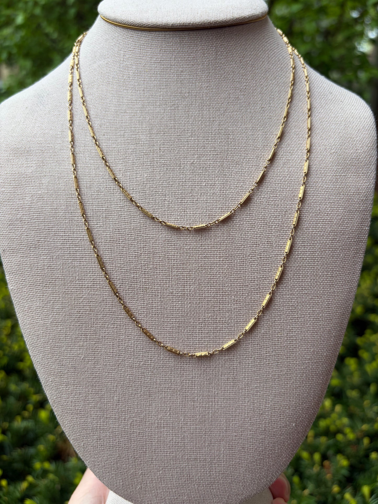 14k Bar Link Chain