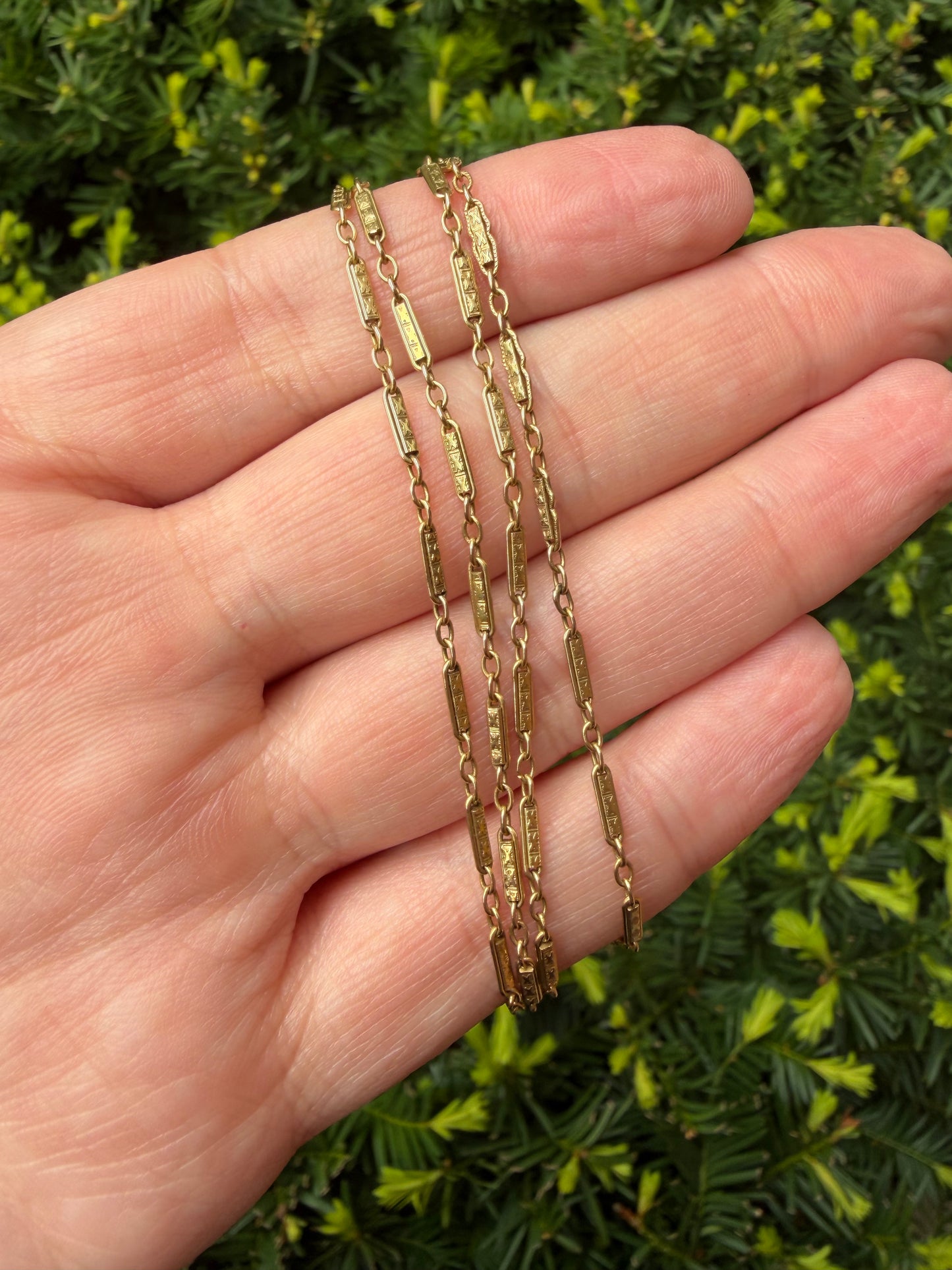 14k Bar Link Chain