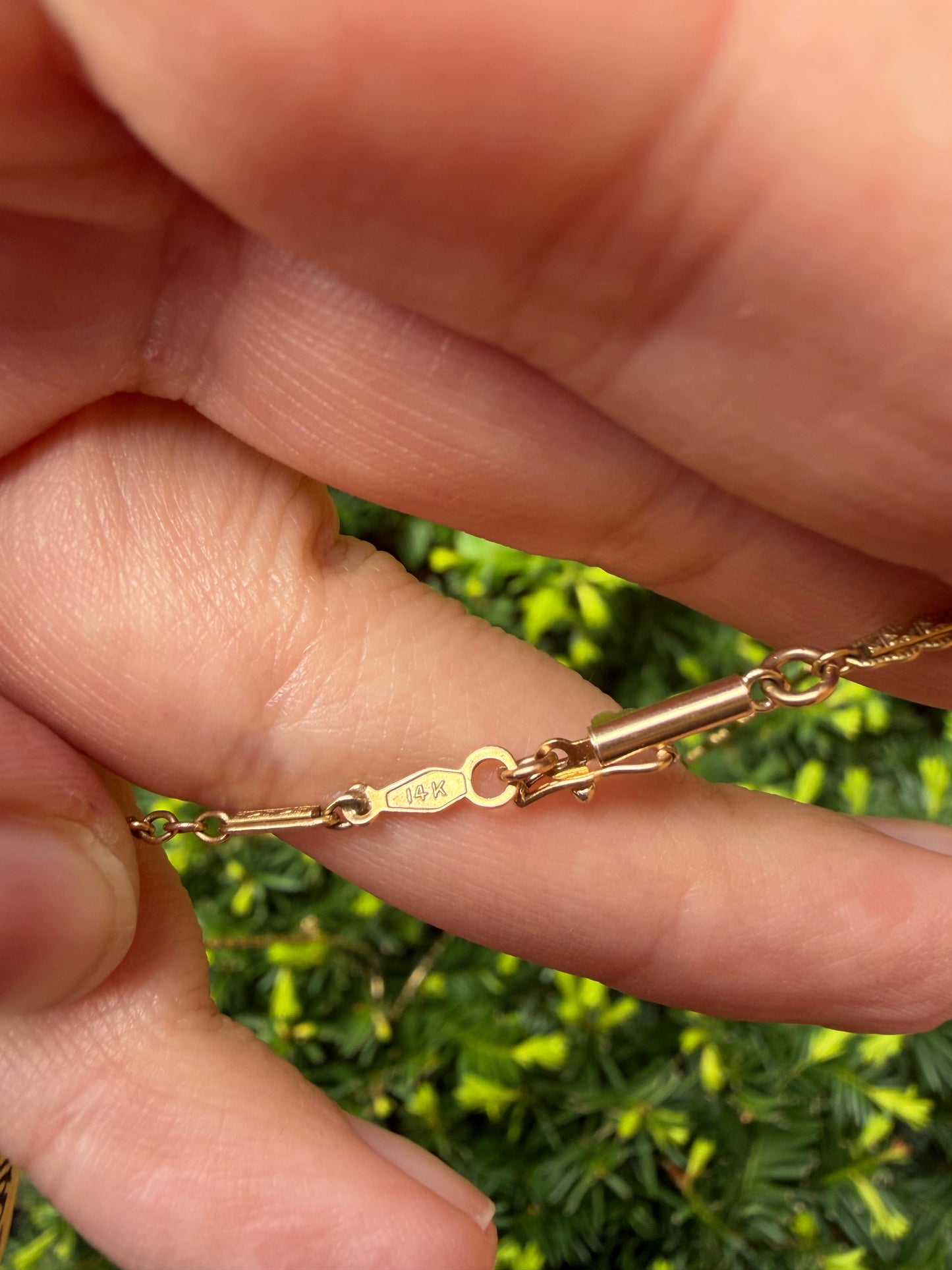 14k Bar Link Chain