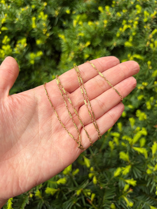 14k Bar Link Chain