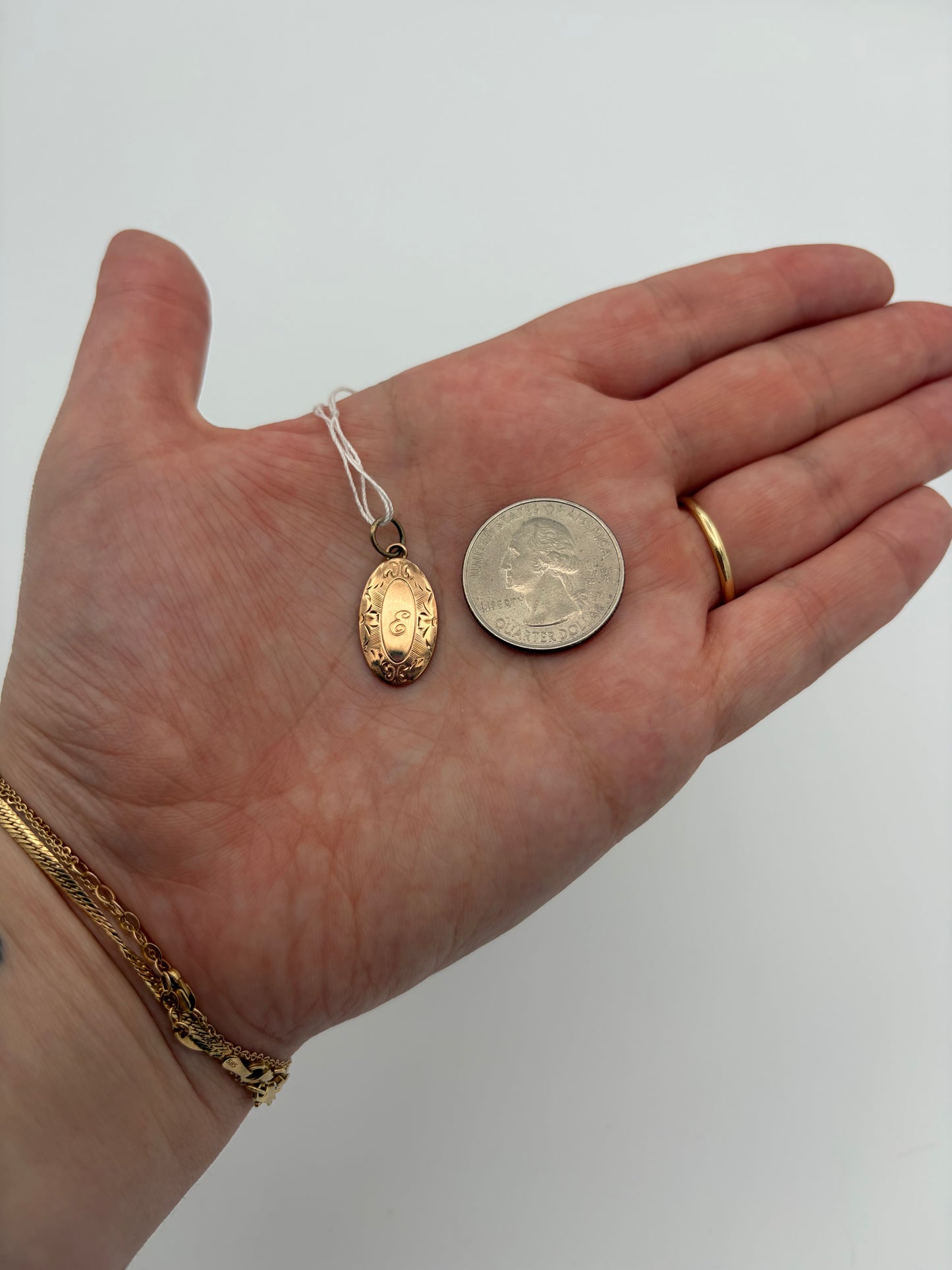 Gold Filled "E" Pendant