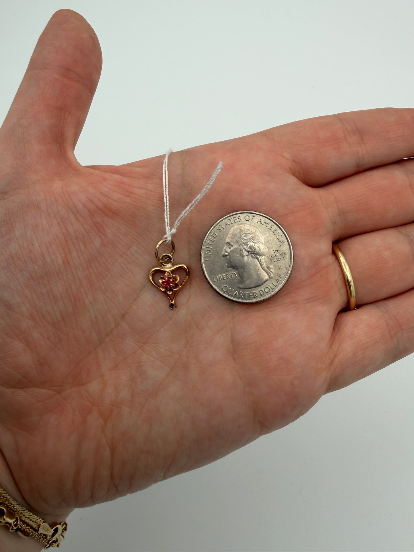 9k Heart Charm