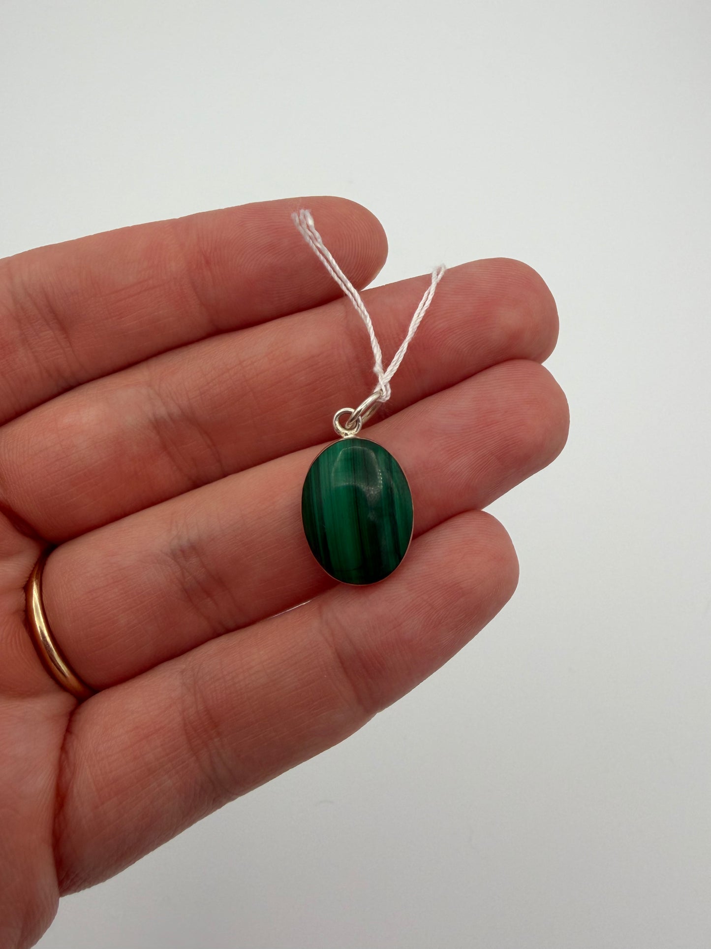 Sterling Silver Malachite Pendant