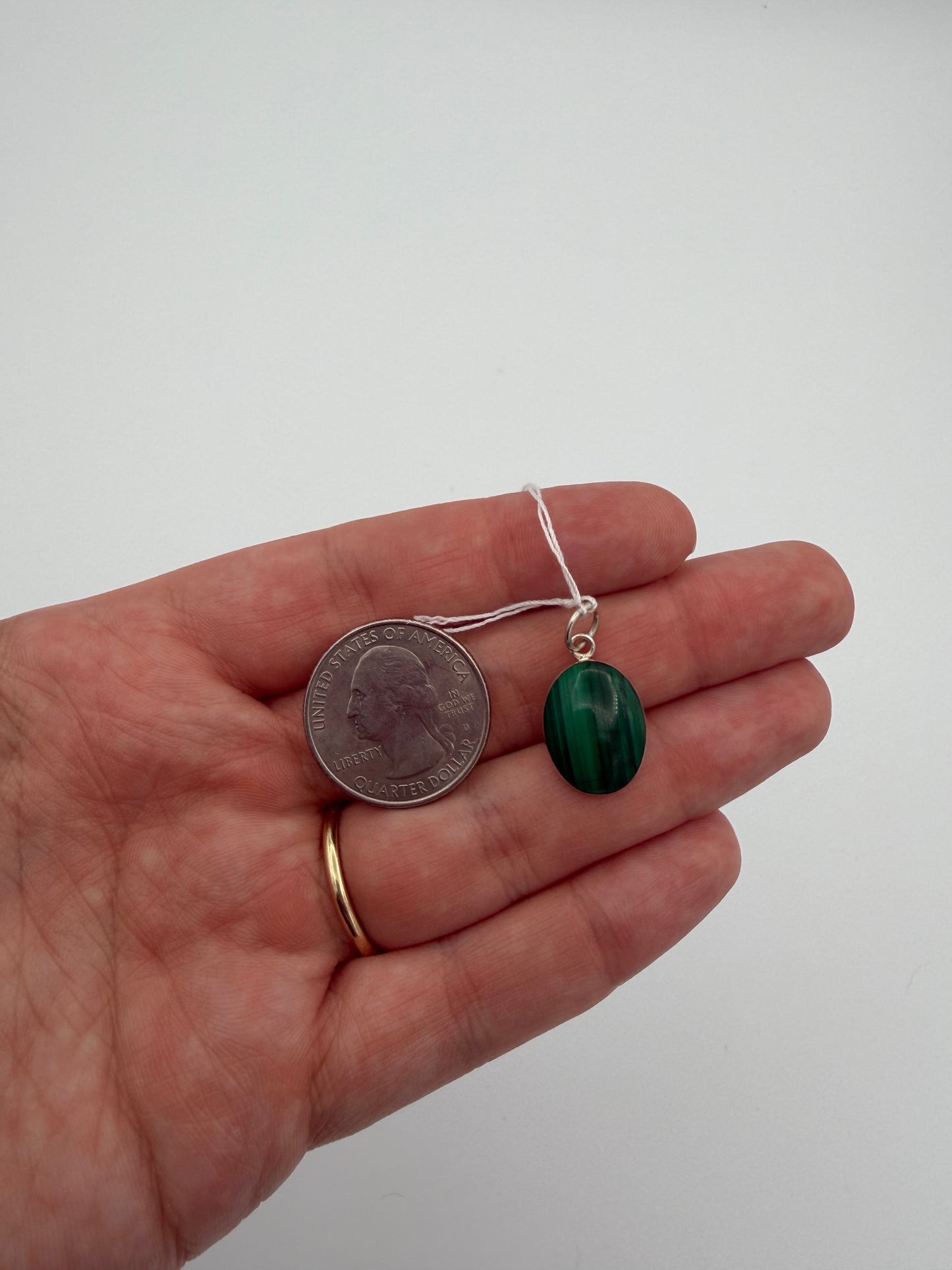 Sterling Silver Malachite Pendant