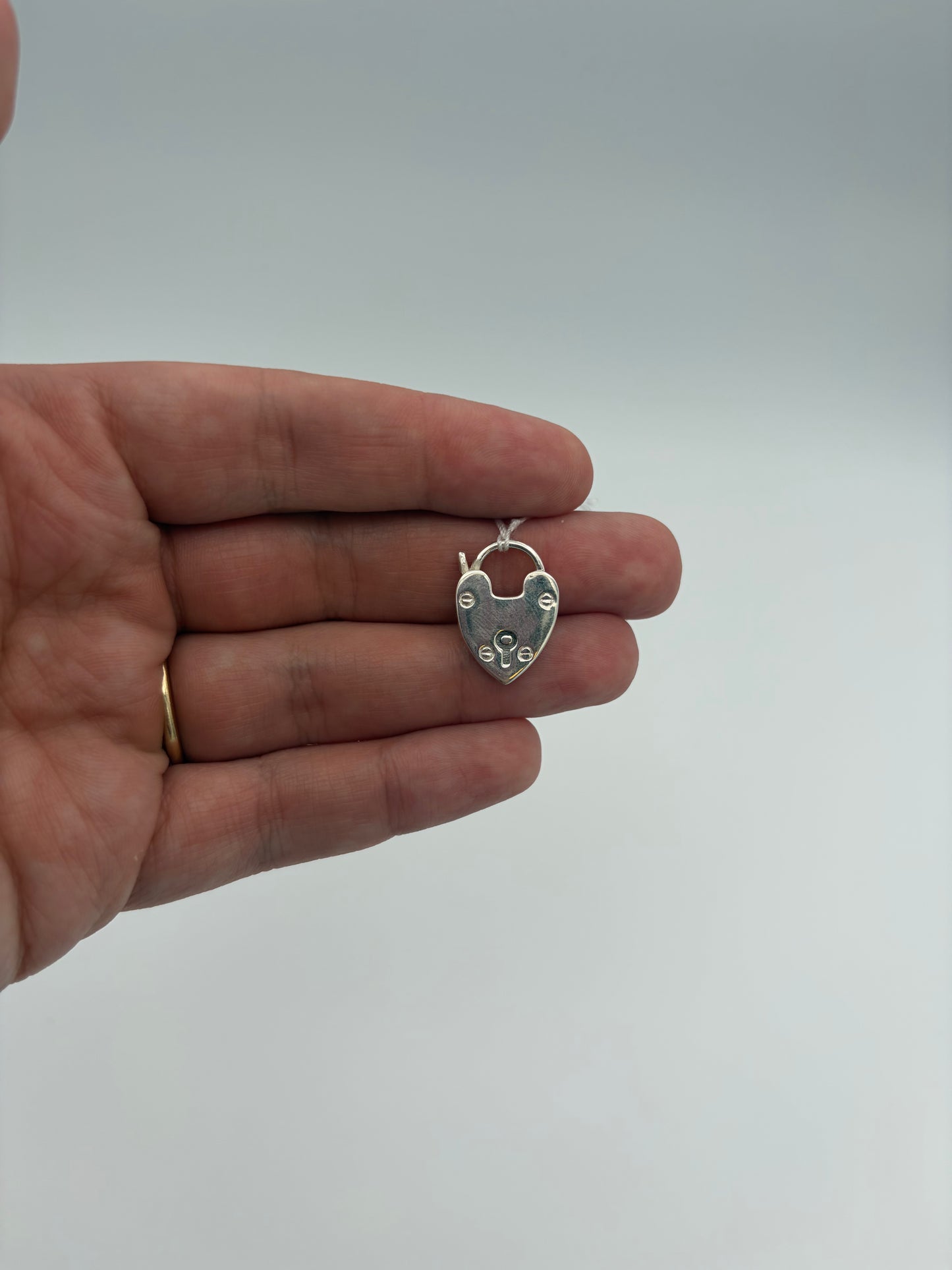 Sterling Silver Heart Padlock