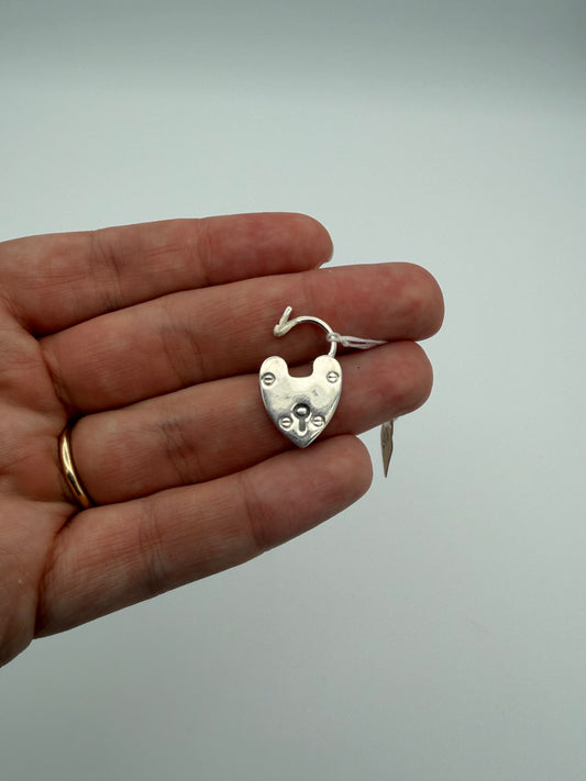 Sterling Silver Heart Padlock