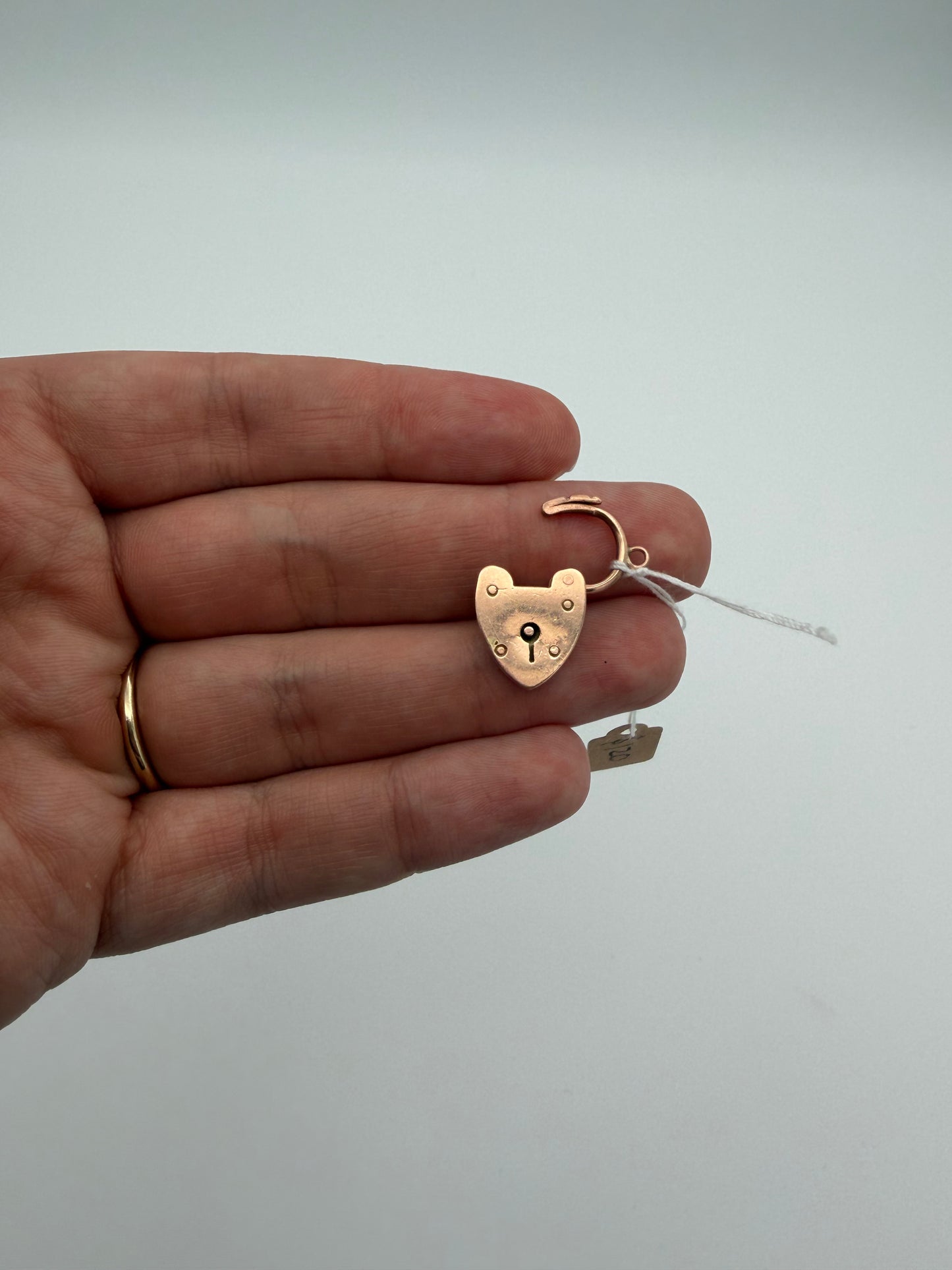Rosey Gold Heart Padlock