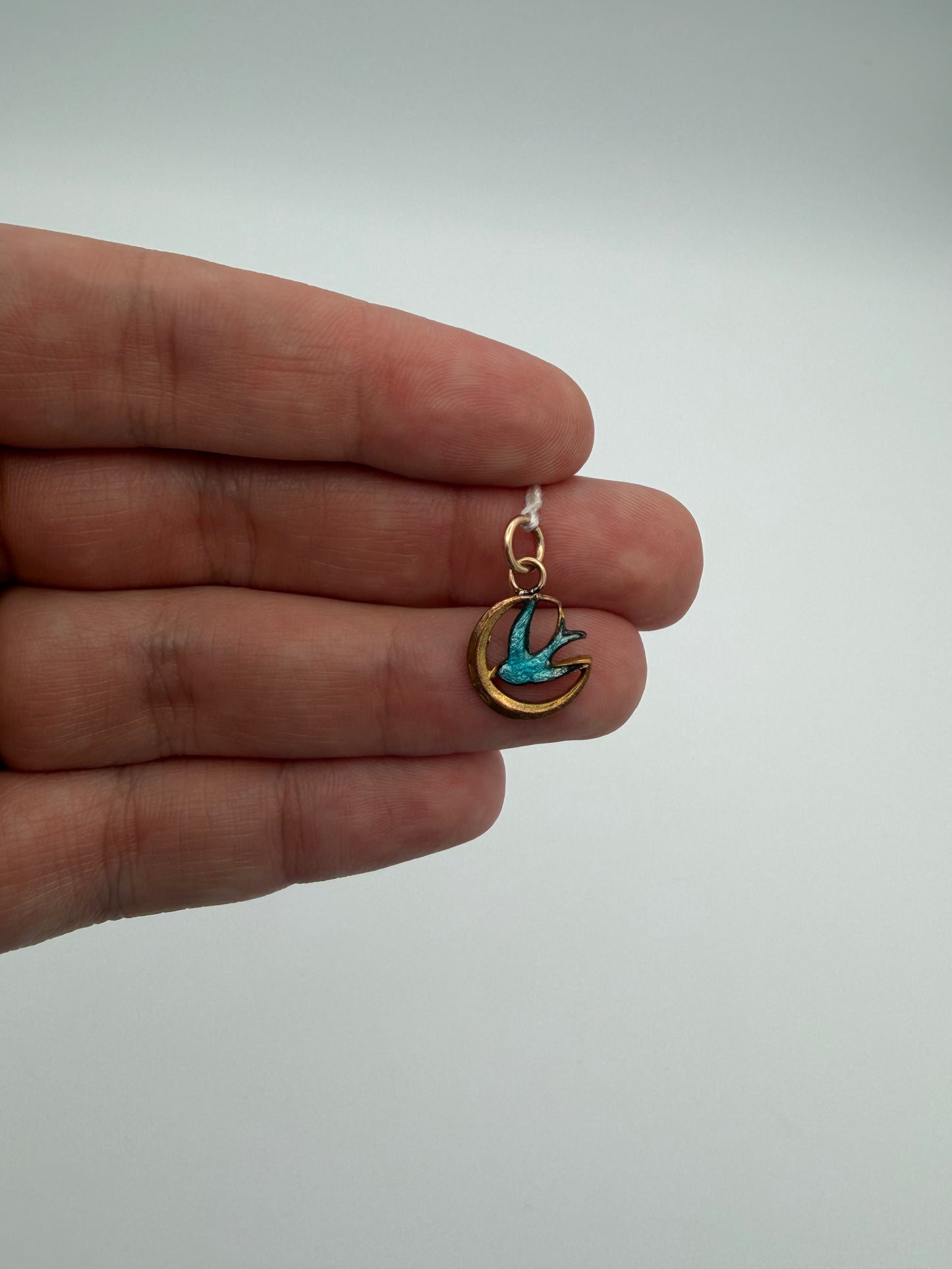 Bird and Moon Charm