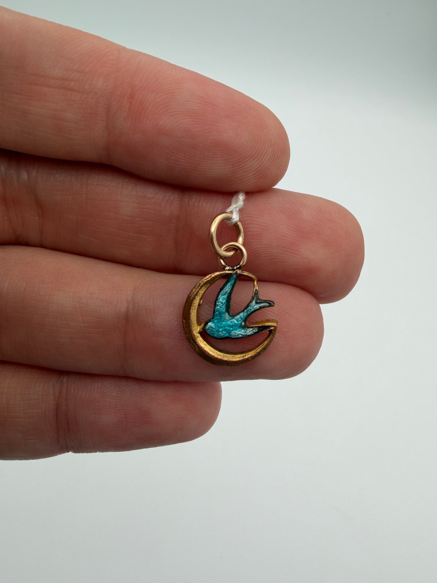 Bird and Moon Charm