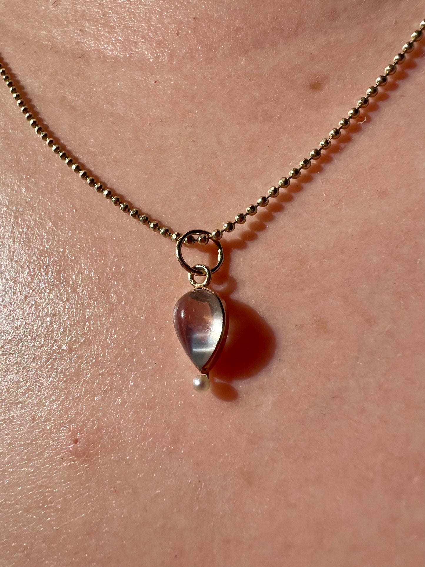 14k Moonstone Pendant