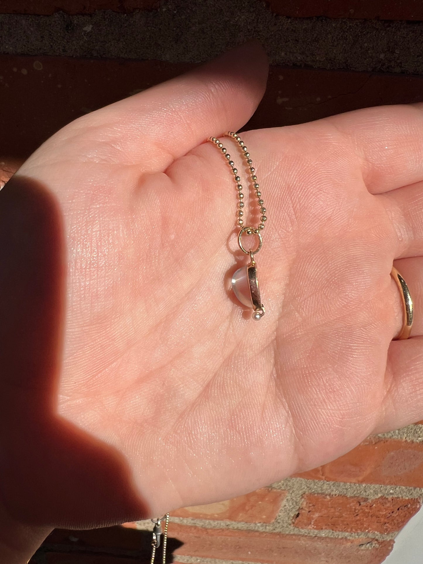14k Moonstone Pendant