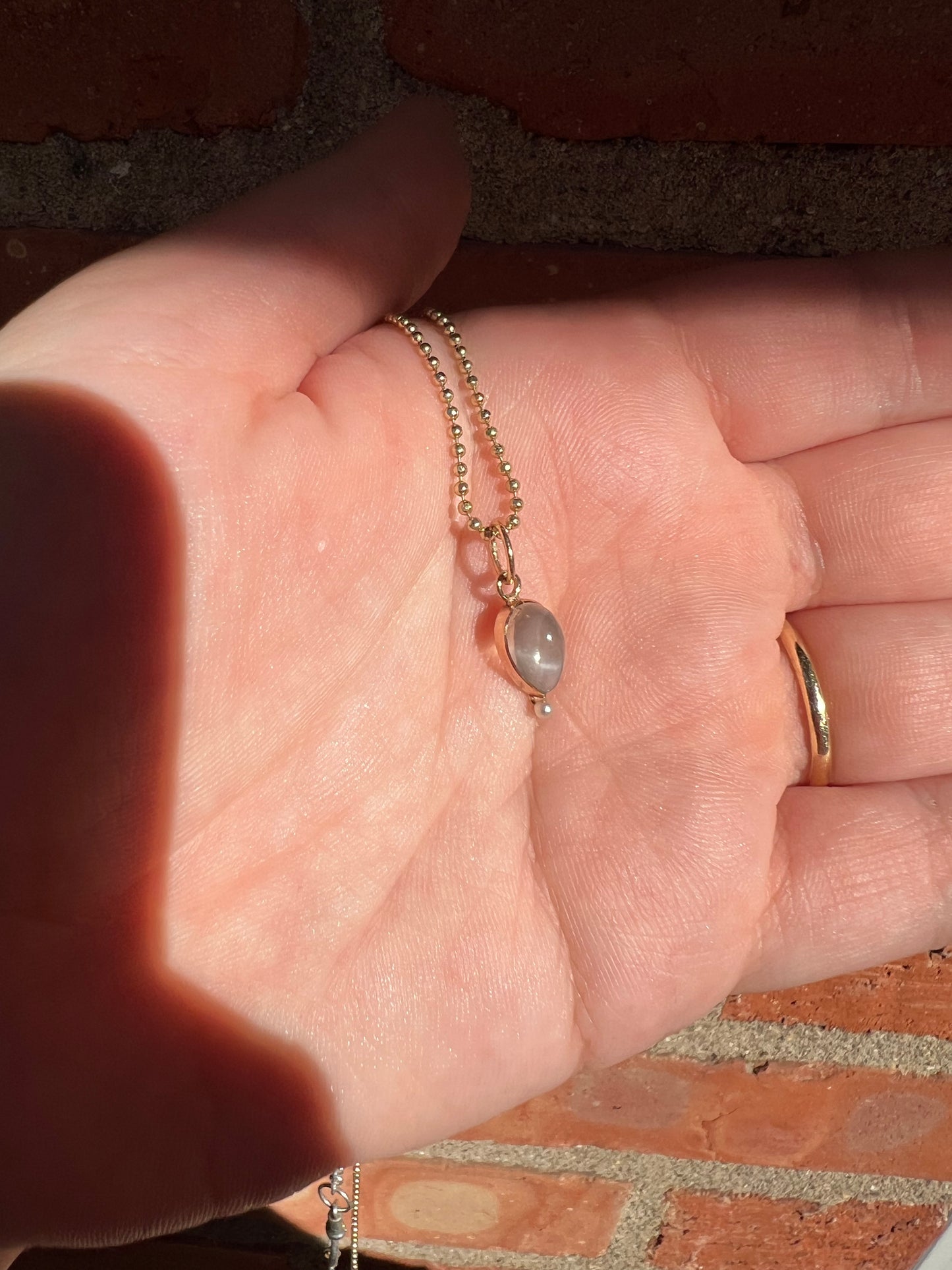 14k Moonstone Pendant
