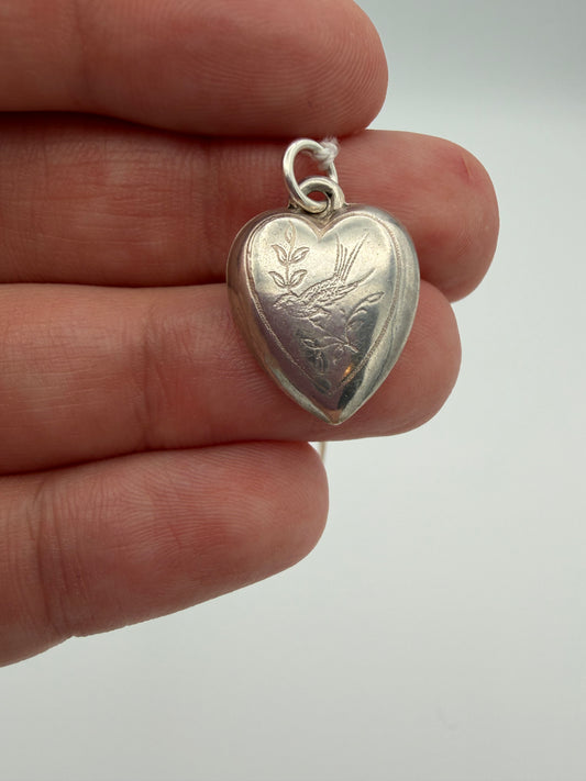 Sterling Silver Puffy Heart