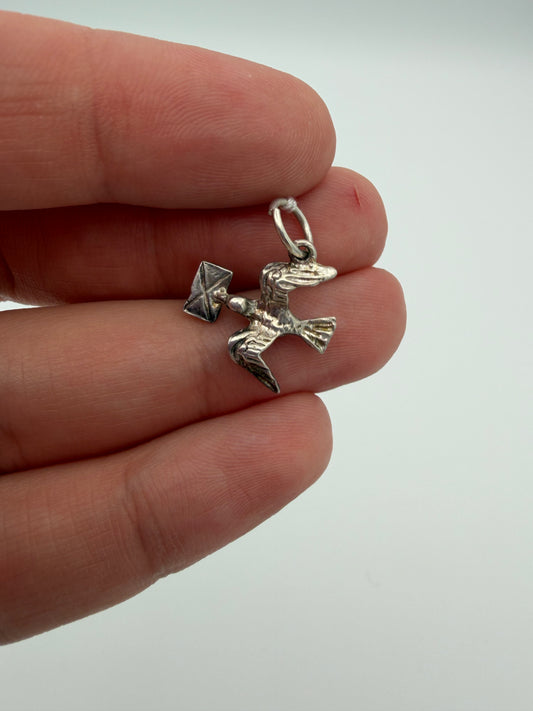 Bird with Letter Charm