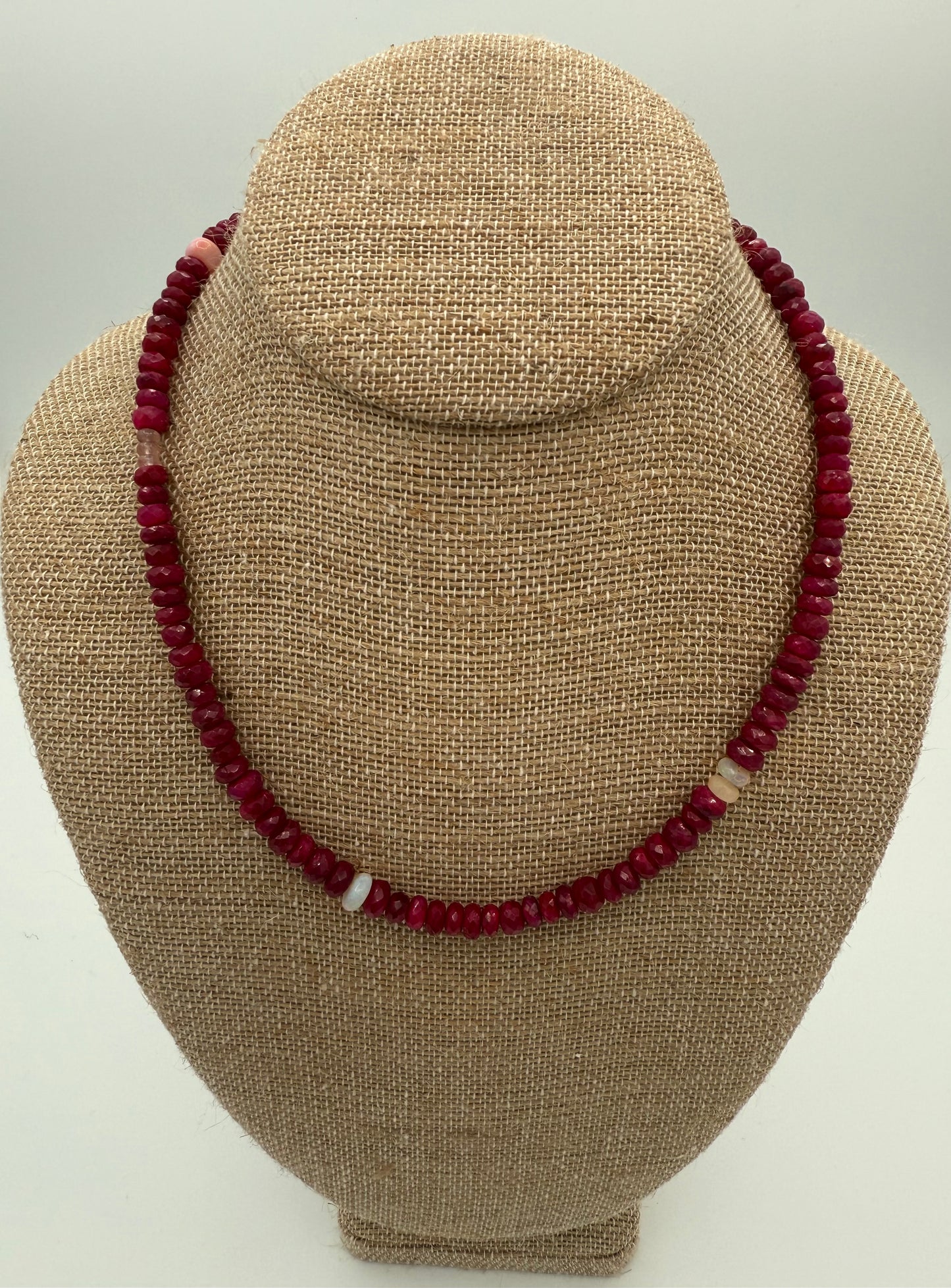 Ruby with opal accents