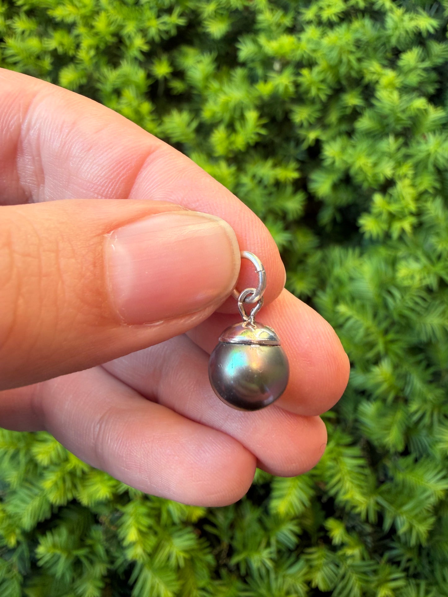 Sterling Silver Pearl Charm