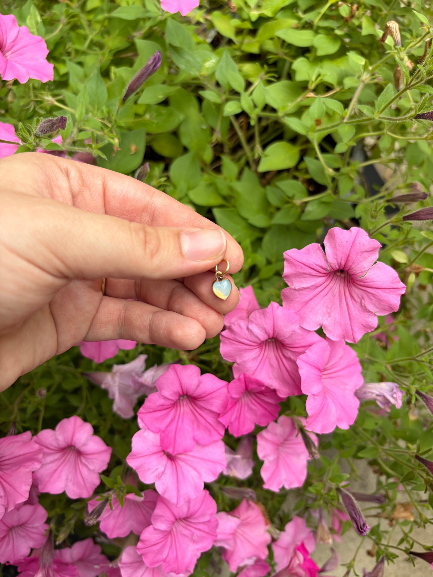 Moonstone Heart Charm