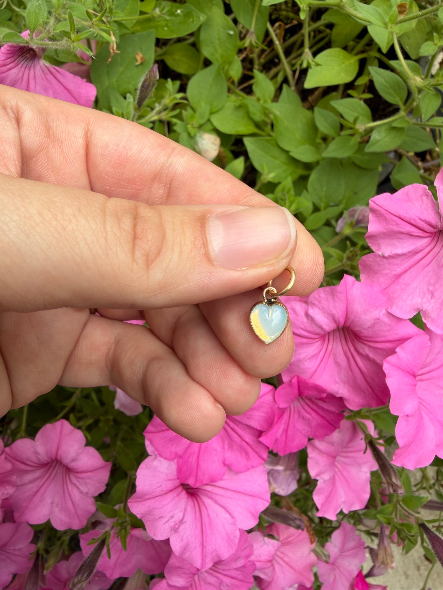 Moonstone Heart Charm