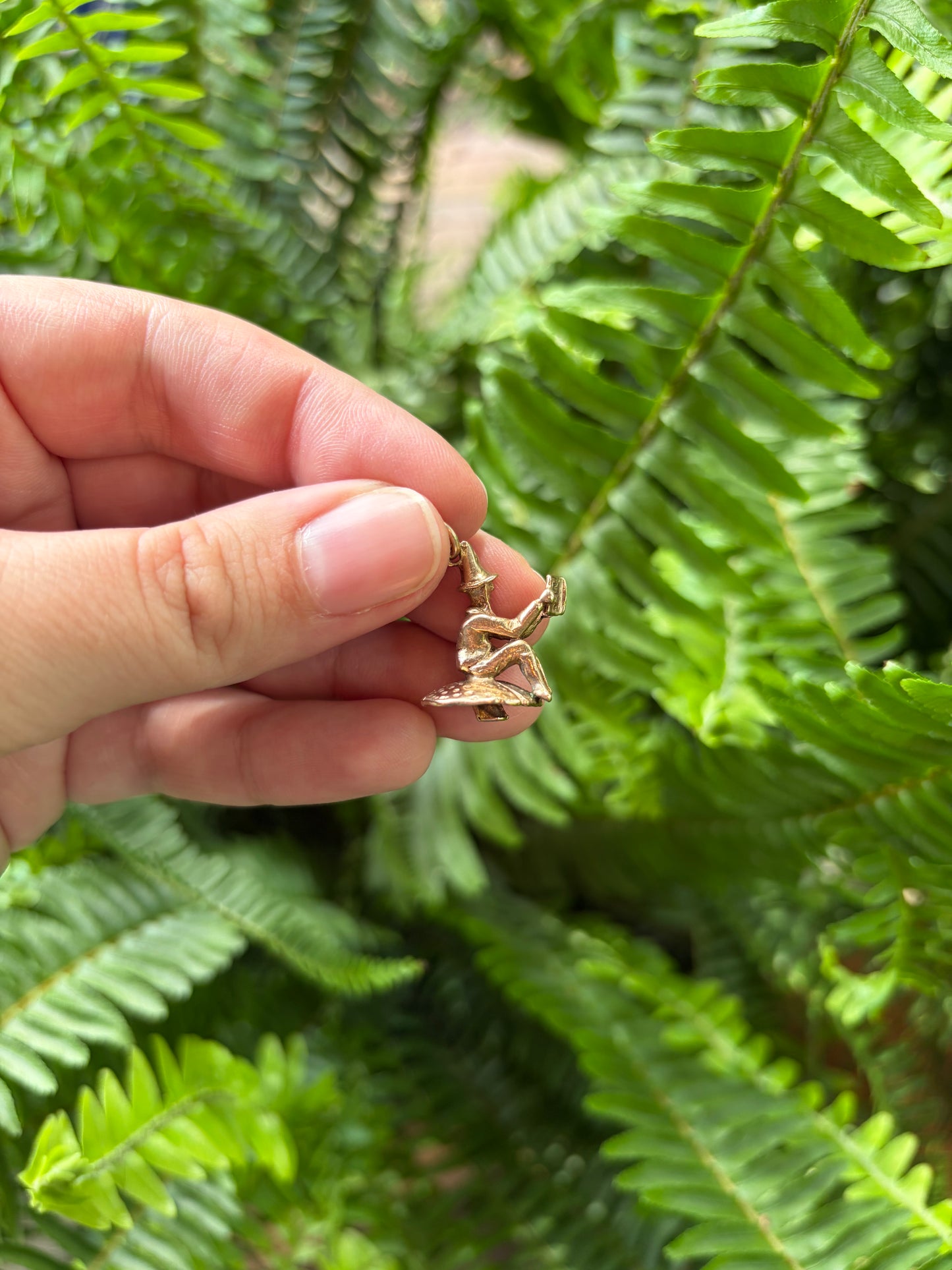 Gnome on Mushroom Charm