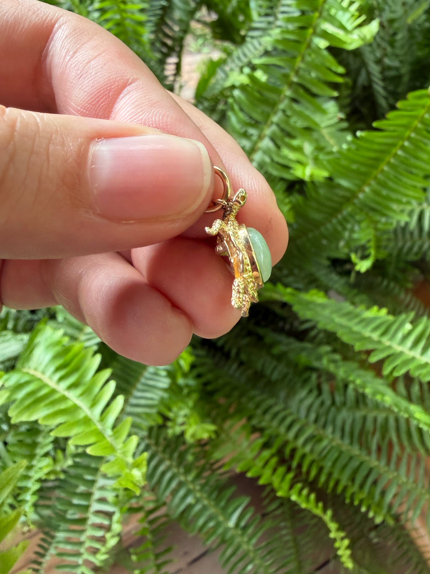 14k Jade Turtle