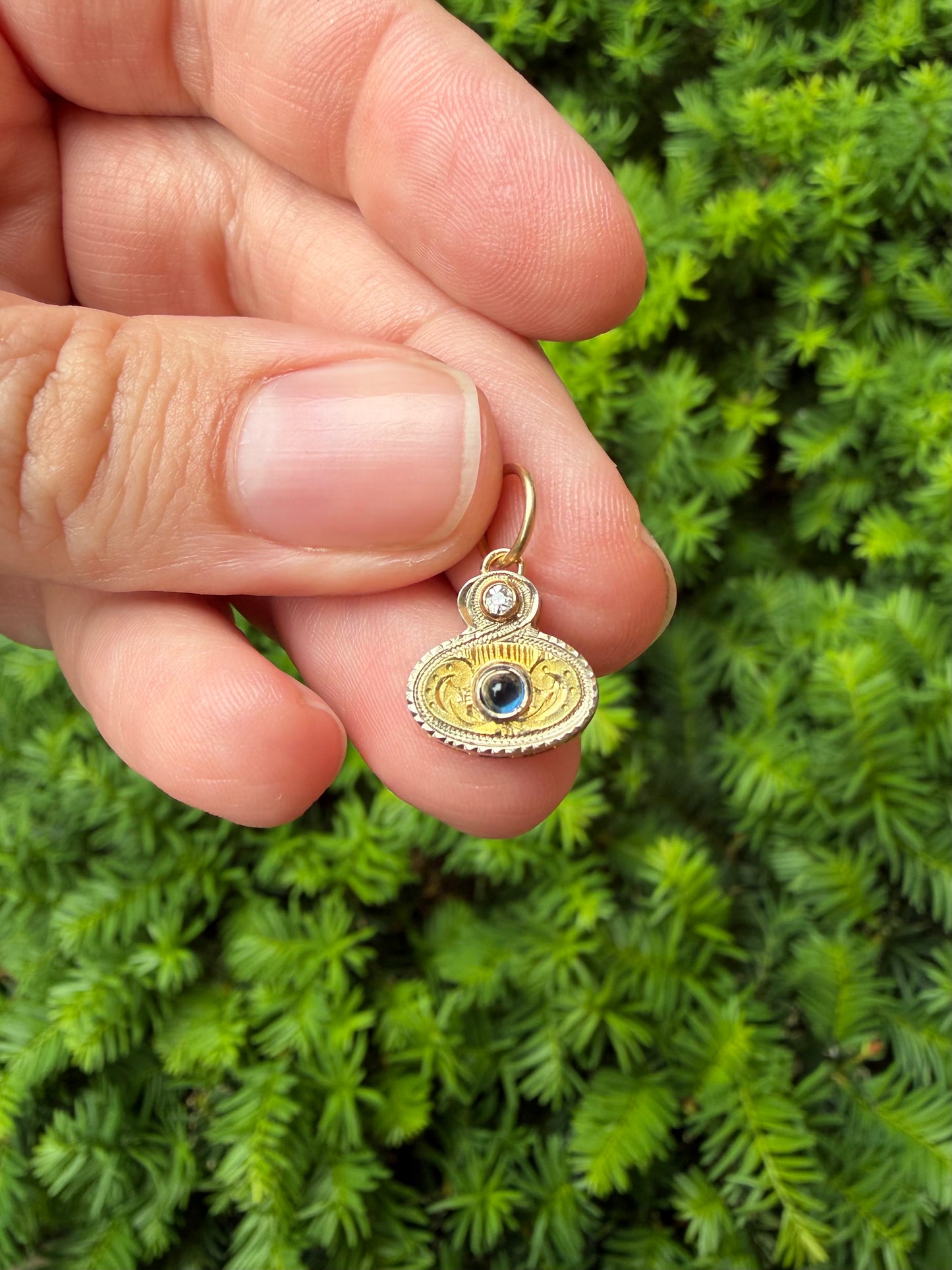 Diamond and Sapphire Charm
