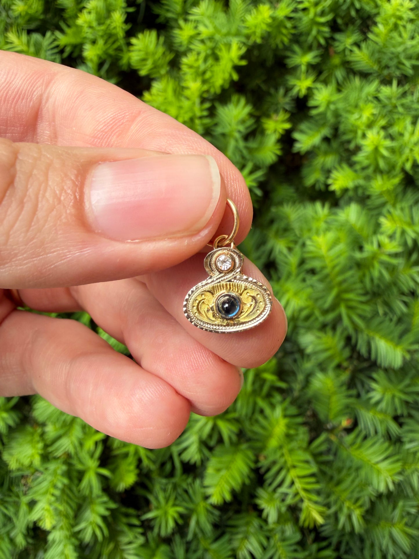 Diamond and Sapphire Charm