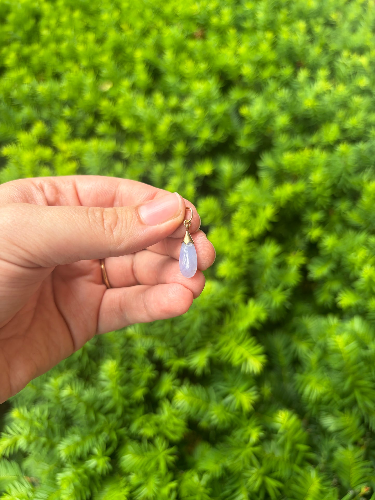 Jade Teardrop Charm