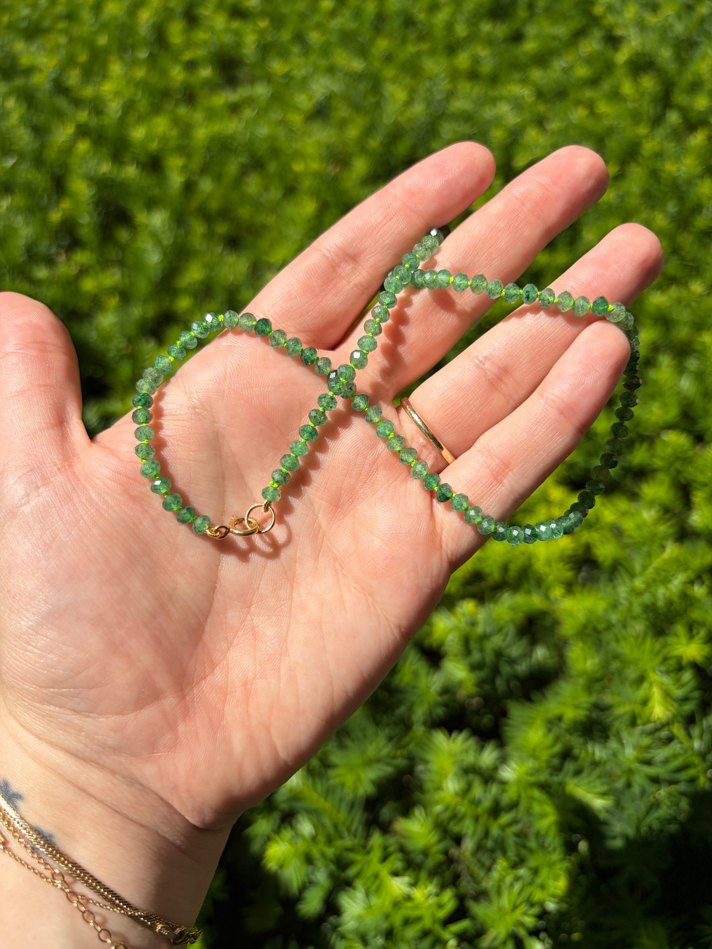 Faceted Emerald Necklace