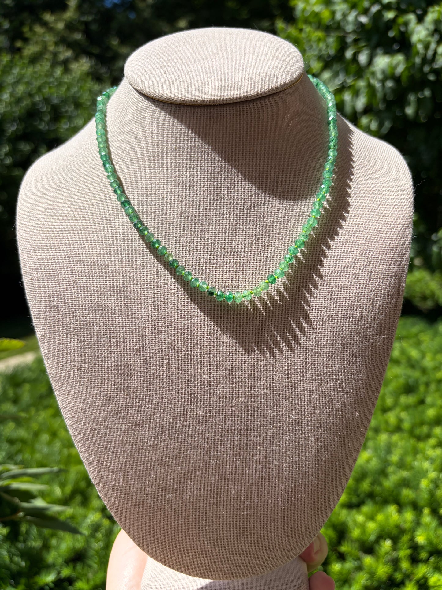 Faceted Emerald Necklace