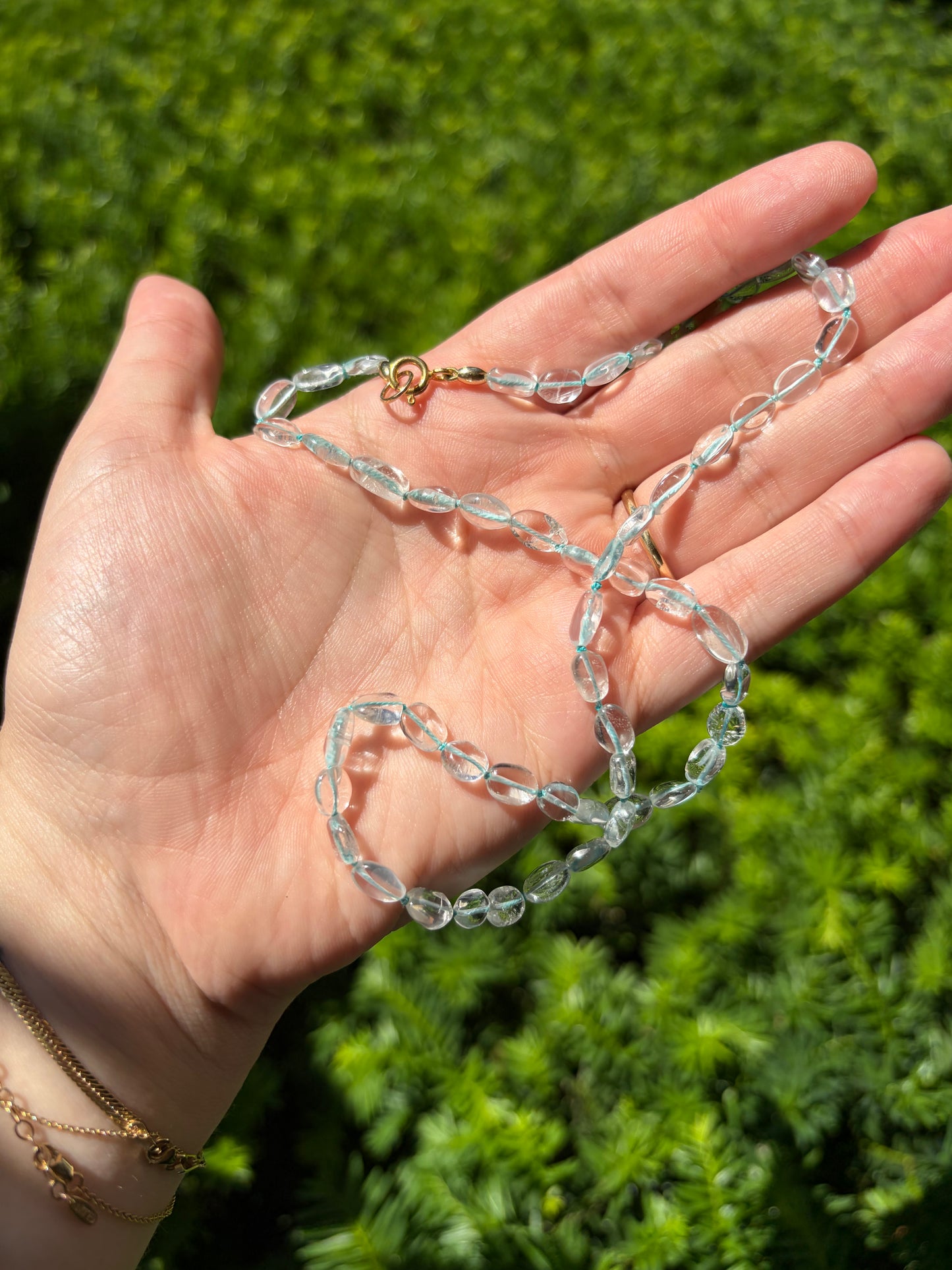 Oval Aquamarine Necklace