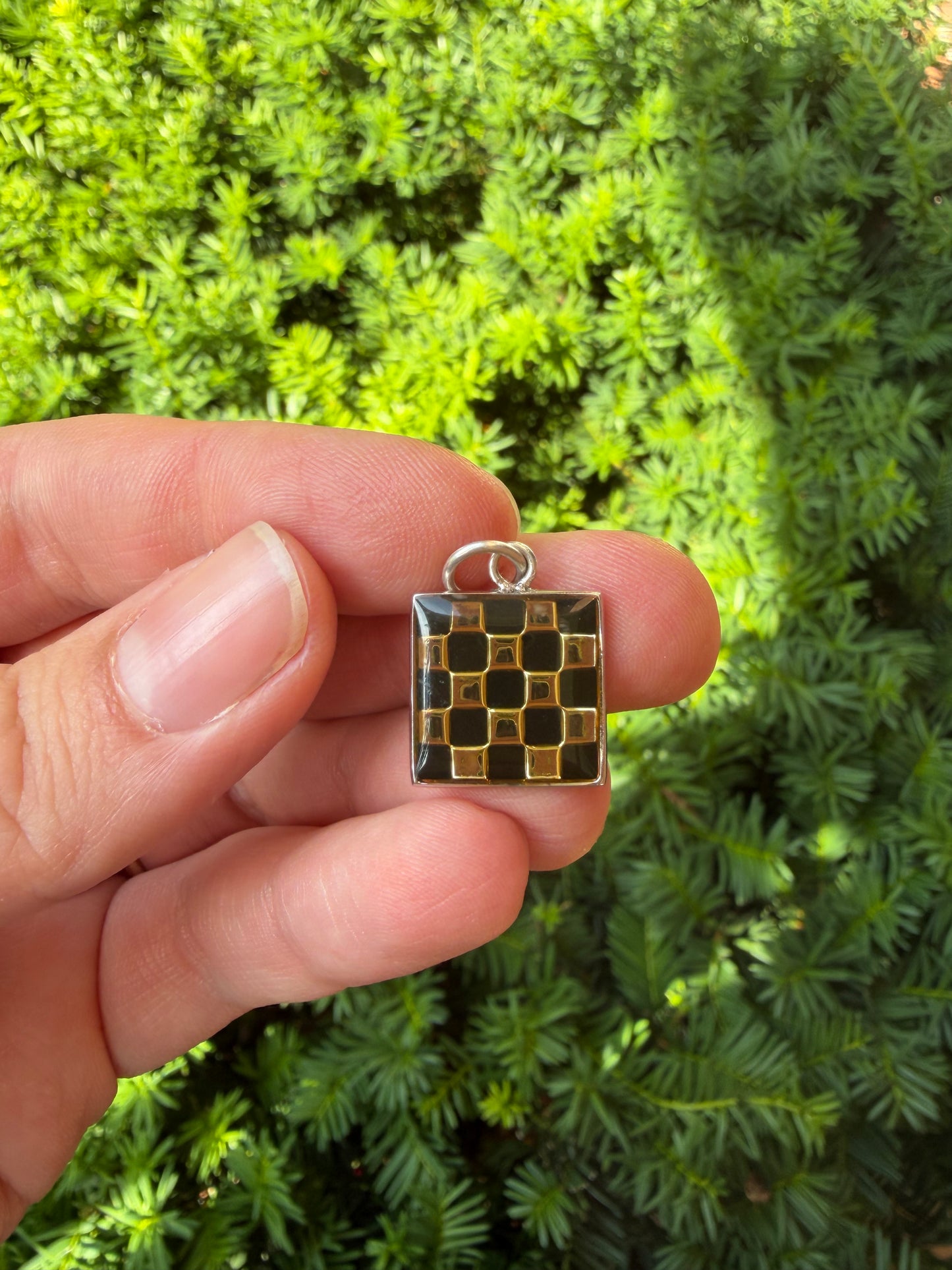 Black and Gold Checkerboard